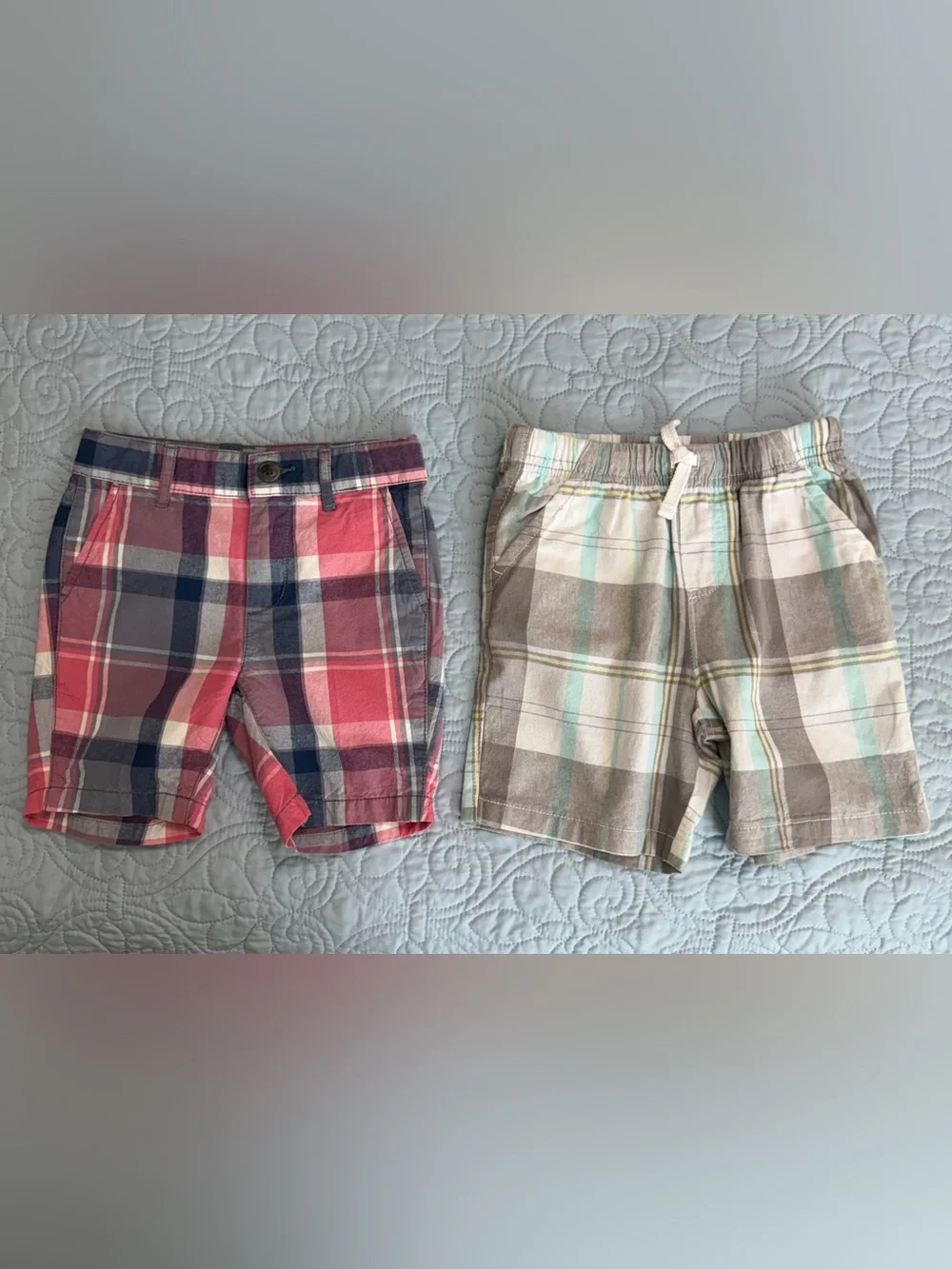 Boys 4T & 4 Plaid Chino Shorts